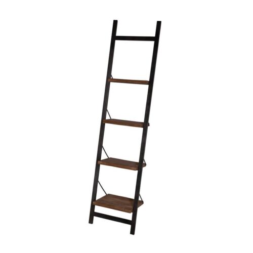 Boekenrek Mangohout met metalen frame 245cm - Afbeelding 3