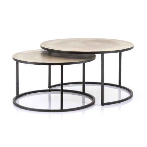 Salontafel Setto groot, set van 2 stuks - Goud