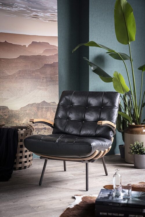 Fauteuil Bastiaan - Zwart java leder - Afbeelding 42