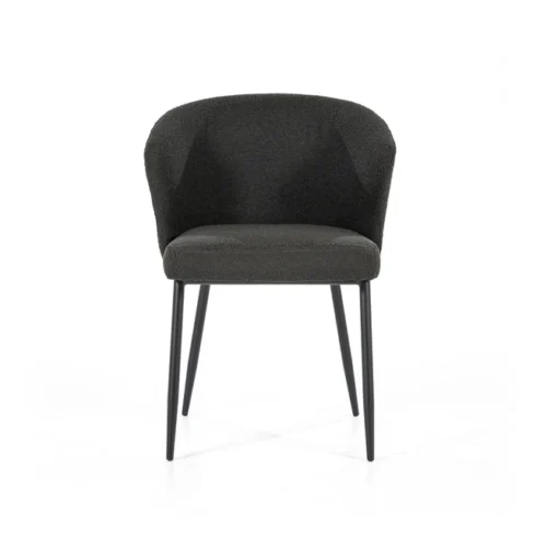 Stoel Santos Bouclé - Zwart (showroom model) - Afbeelding 2