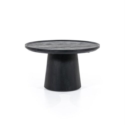 Ronde Salontafel Ron Mangohout 66 cm - Zwart - Afbeelding 4