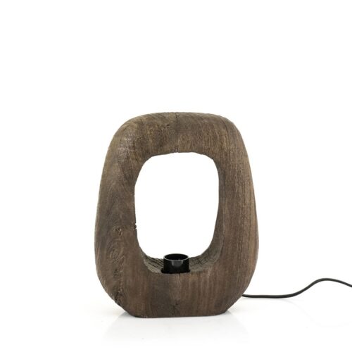 Tafellamp Gibs Hout 30cm hoog - Bruin