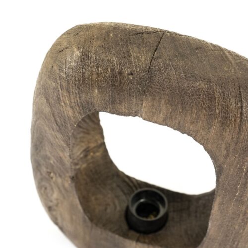 Tafellamp Gibs Hout 30cm hoog - Bruin - Afbeelding 4
