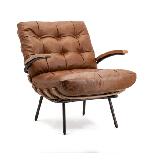 Fauteuil Bastiaan - Cognac java leder - Afbeelding 2