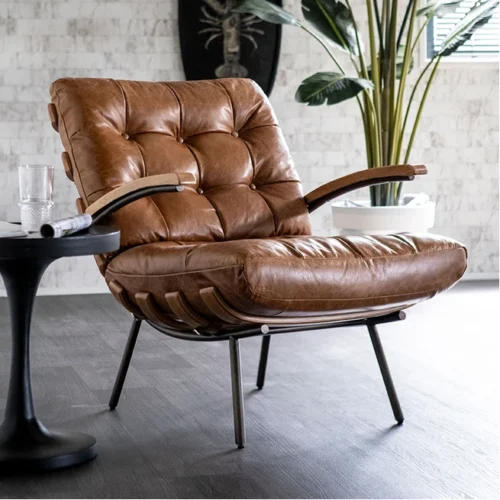 Fauteuil Bastiaan - Cognac java leder - Afbeelding 5