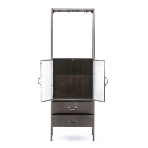 Wijnkast Ventana Metaal en Glas 60 x 179 cm - Afbeelding 2