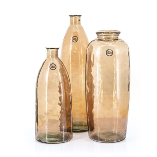 Vaas Dali Glas 26 x 63 cm Bruin - Afbeelding 3