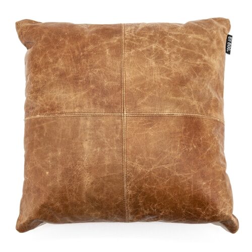 Kussen Check cognac 45 x 45 cm