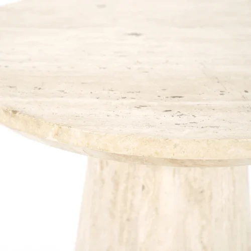 Ronde Bijzettafel Aime Travertin 45 x 45 cm - Afbeelding 4