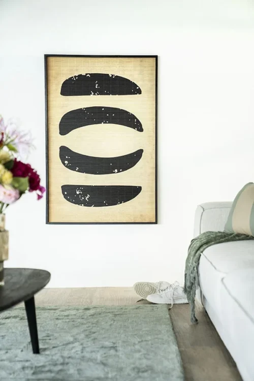 Wandpaneel Kyoto groot 80 x 120cm - Zwart - Afbeelding 2