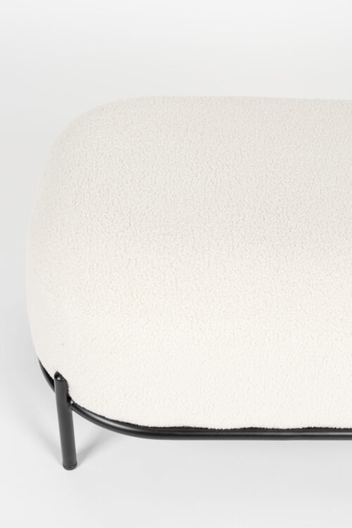 Hocker Polly teddy ivoor - Afbeelding 3