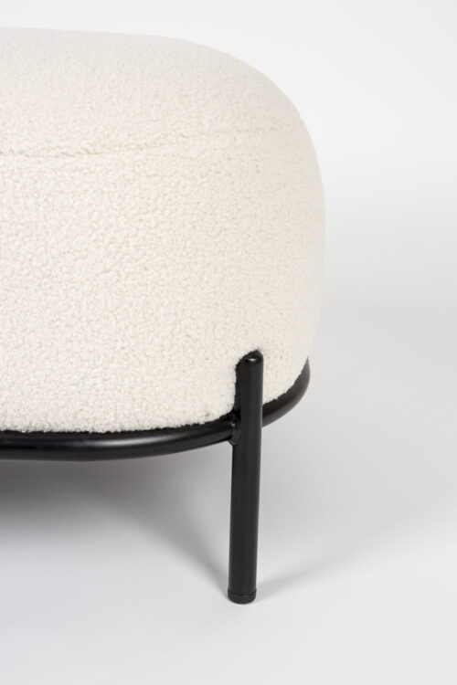Hocker Polly teddy ivoor - Afbeelding 4
