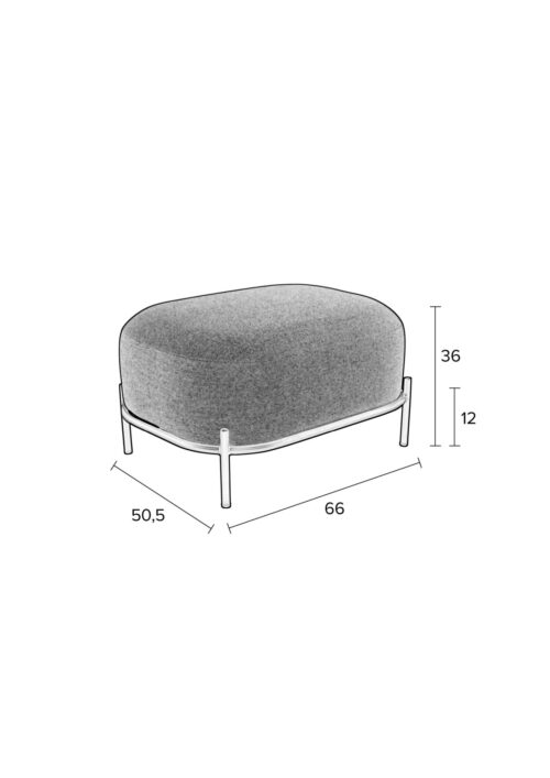 Hocker Polly teddy ivoor - Afbeelding 8