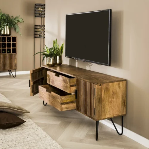 TV-meubel Tweak Mangohout 135cm - Afbeelding 7