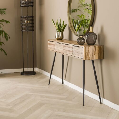 Haltafel Teca Strip Teakhout 120cm