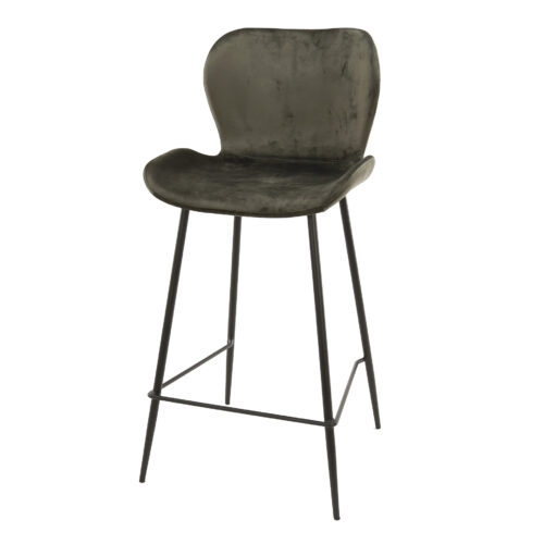 Barkruk Velvet Ronde Buis Blauw (zithoogte 67 cm) - Afbeelding 3