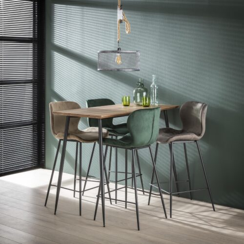 Barkruk Velvet Ronde Buis Roze (zithoogte 67 cm) - Afbeelding 3