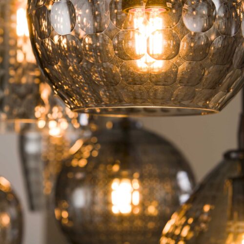Hanglamp Hexagon Mix met 7 lampen Smoke Grey - Afbeelding 3