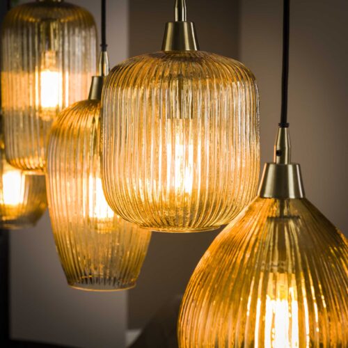 Hanglamp Stripe Glas - Mix 5 lampen - Afbeelding 3