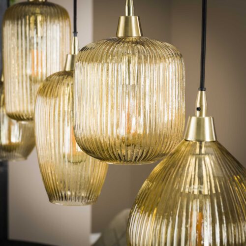 Hanglamp Stripe Glas - Mix 5 lampen - Afbeelding 4