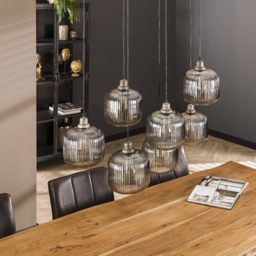 Hanglamp Stripe met 7 lampen - Smoke Glas - Afbeelding 2