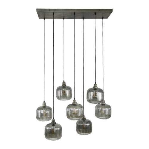 Hanglamp Stripe met 7 lampen - Smoke Glas - Afbeelding 7