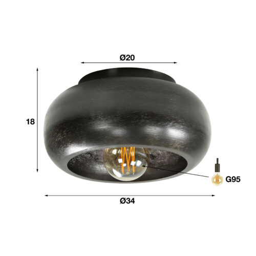 Plafondlamp Sky - 1 lamp - Afbeelding 3
