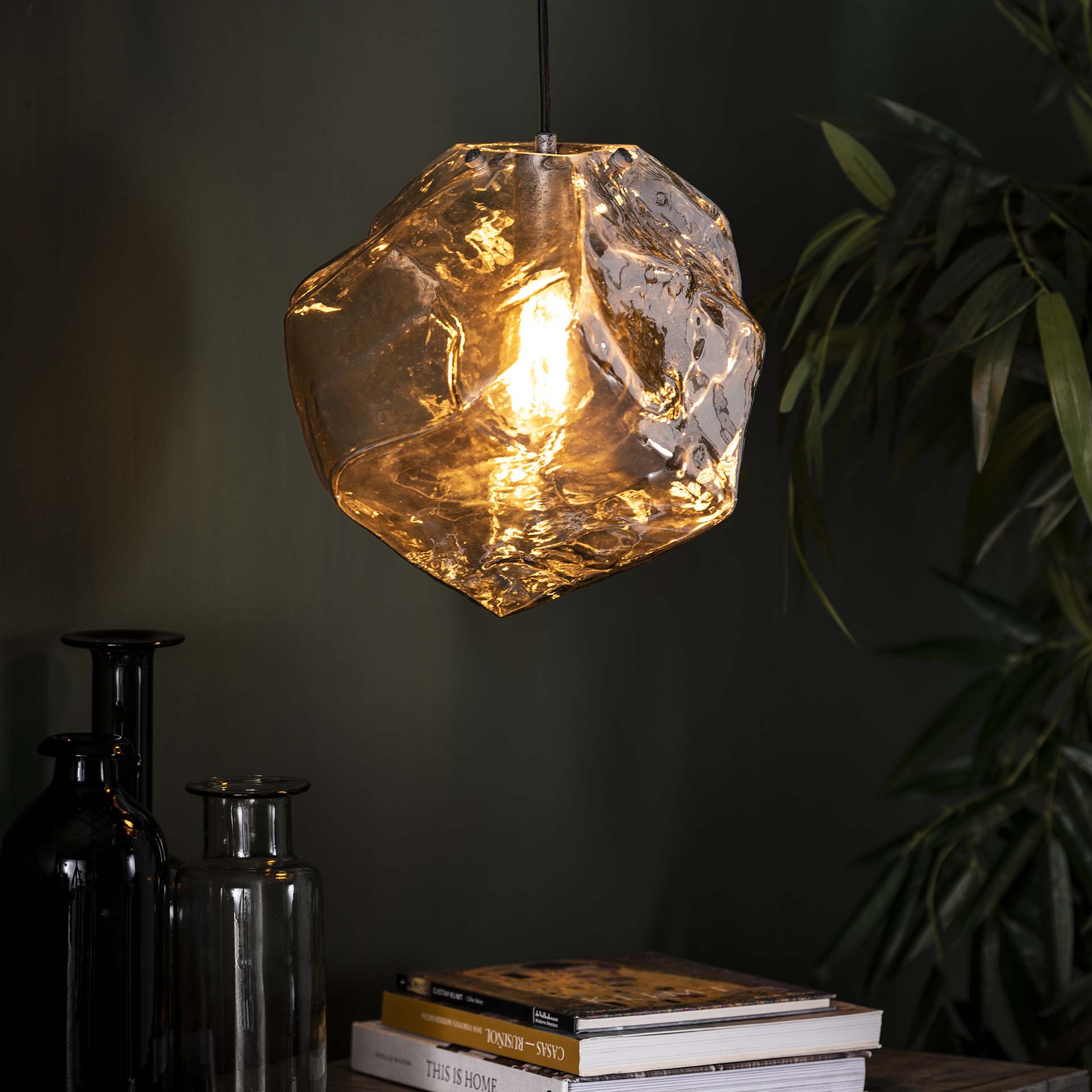 kam Makkelijker maken gesmolten Hanglamp Rock 1 lamp Chromed Glass - Loft24.nl
