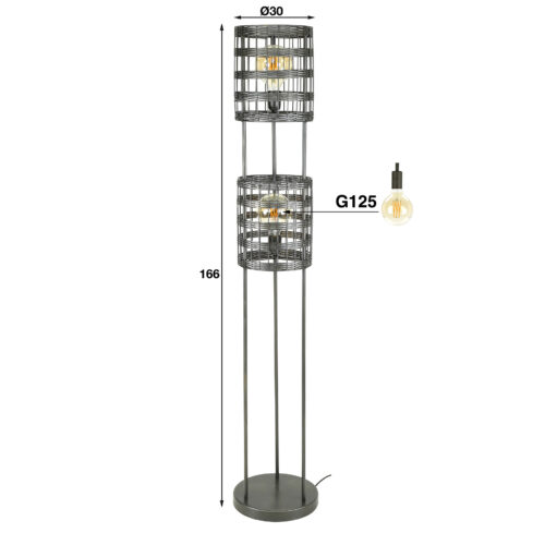 Vloerlamp Metal Blinds - 2 lampen - Afbeelding 7