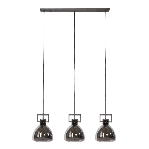 Hanglamp Industry Chromed glass 3 lampen - Afbeelding 4