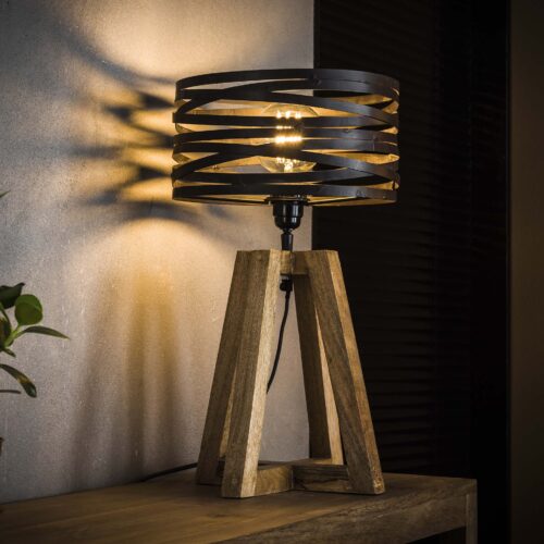 Tafellamp Twist Houten Kruis Frame - 1 lamp