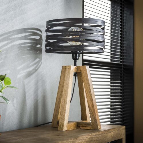 Tafellamp Twist Houten Kruis Frame - 1 lamp - Afbeelding 3