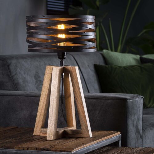 Tafellamp Twist Houten Kruis Frame - 1 lamp - Afbeelding 4
