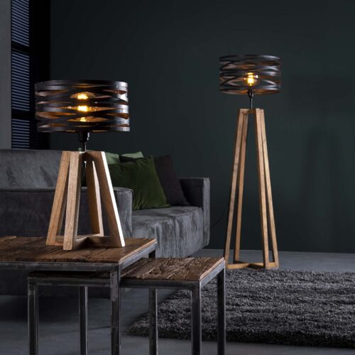 Vloerlamp Twist Houten Kruis Frame - 1 lamp - Afbeelding 6