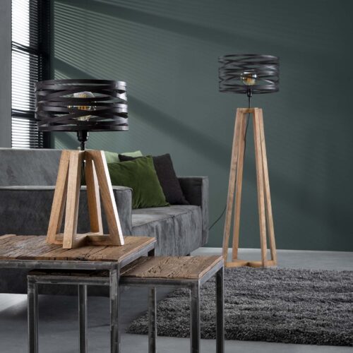 Vloerlamp Twist Houten Kruis Frame - 1 lamp - Afbeelding 7