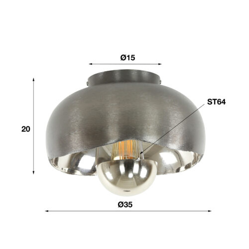 Plafondlamp Mirror - Ø35cm - Afbeelding 4