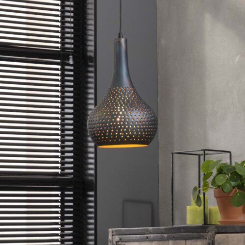 Hanglamp Industry Concrete Zwart Bruin - 1 lamp