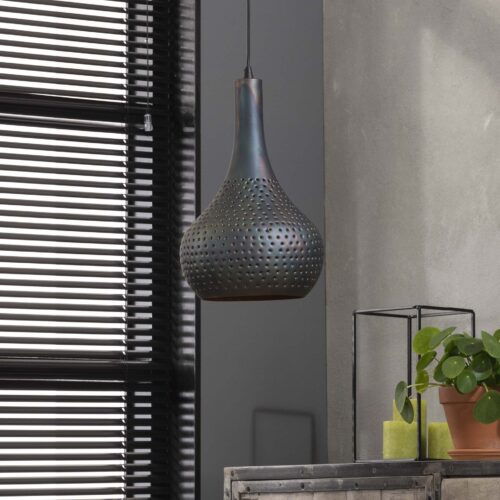Hanglamp Industry Concrete Zwart Bruin - 1 lamp - Afbeelding 3