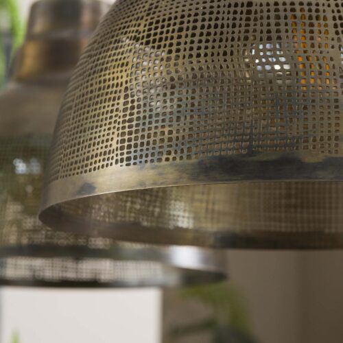 Hanglamp Screen Antiek Brons - 2 lampen - Afbeelding 4