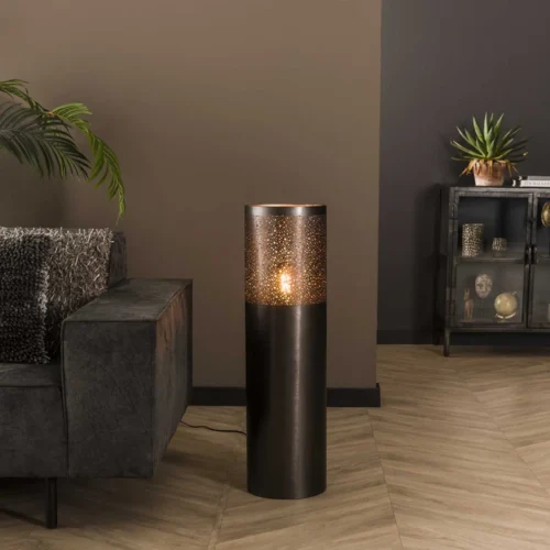 Vloerlamp Cilinder Zwart Nikkel - 60 cm - Afbeelding 7