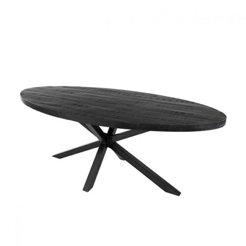 Eettafel Dax ovaal 240 cm zwart (showroom model)