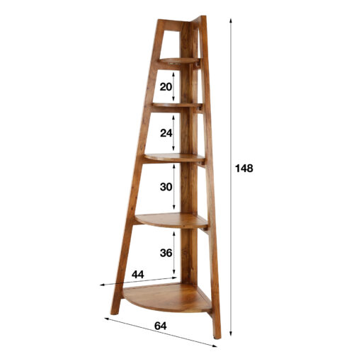 Hoekrek Angle Massief Acacia hout (inklapbaar) - Afbeelding 4