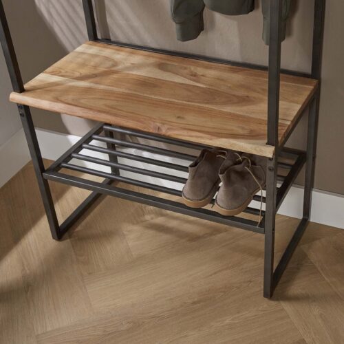 Staande kapstok Edge Acaciahout 182x70cm - Afbeelding 3