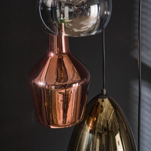 Hanglamp 5L getrapt mix glass tricolore - Afbeelding 3