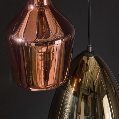 Hanglamp 5L getrapt mix glass tricolore - Afbeelding 4