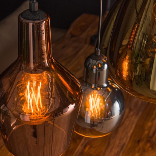 Hanglamp 3+3 mix glass tricolore - Afbeelding 3