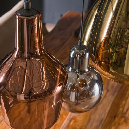Hanglamp 3+3 mix glass tricolore - Afbeelding 4