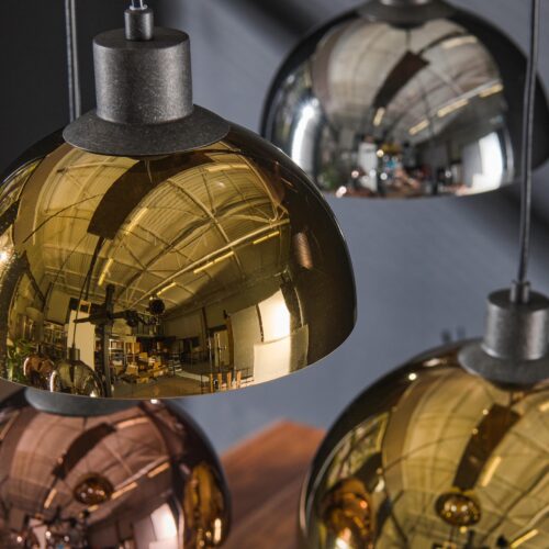 Hanglamp 4+3 Disk Glas Tricolore - Afbeelding 4
