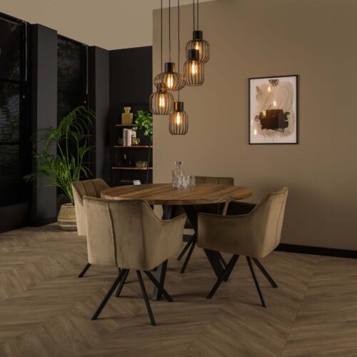 Hanglamp 5L Getrapt Mix Metaal - Afbeelding 2