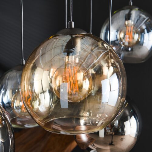Hanglamp 4+3 multi globe XL - Afbeelding 5